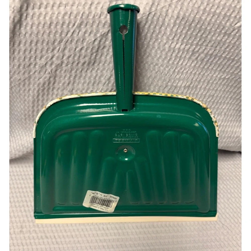 USA Vintage JV REED Green Metal Dustpan Farm Pigs Piglets Farmhouse Cottage Core